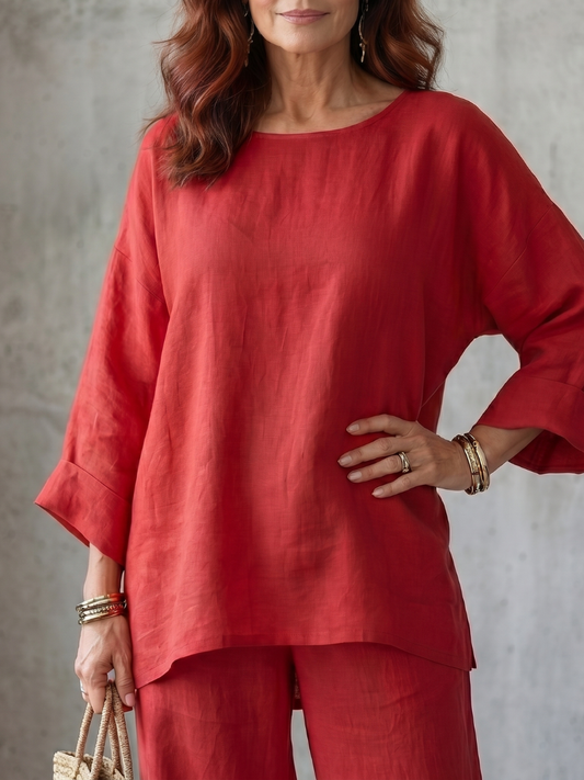 Pavla | Oversize komplet s tunikou a širokými kalhotami