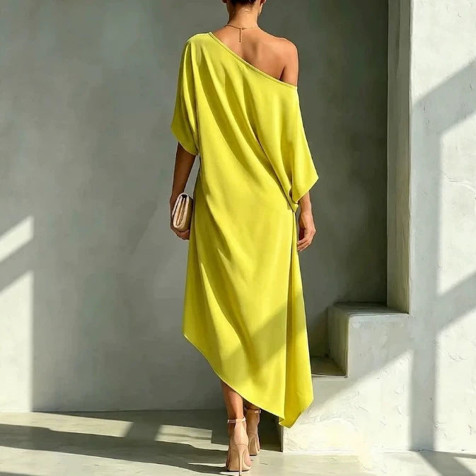 Klára | Asymetrické šaty z lehkého materiálu