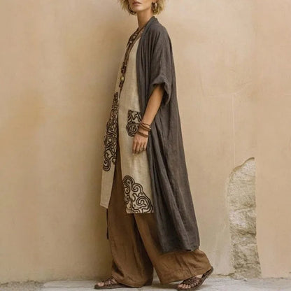 Iveta | Boho třídílný komplet s geometrickým vzorem