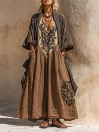 Denisa | Boho dvoudílný set s uměleckým potiskem