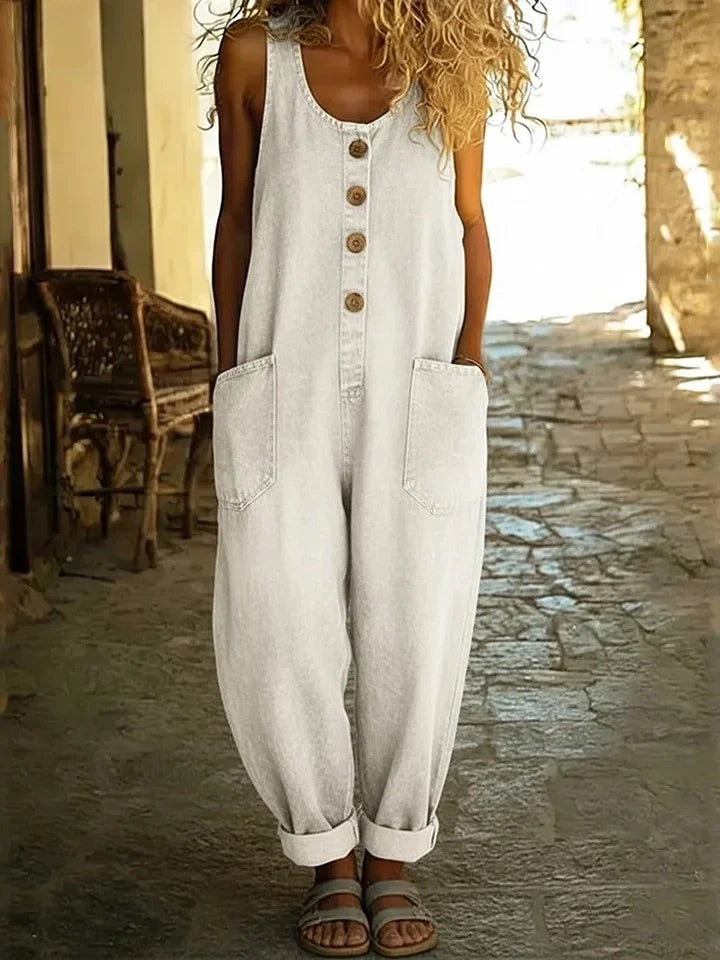 Sára - Vintage overal z opraného denimu