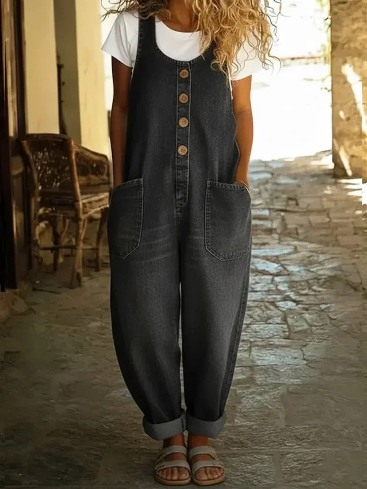 Sára - Vintage overal z opraného denimu