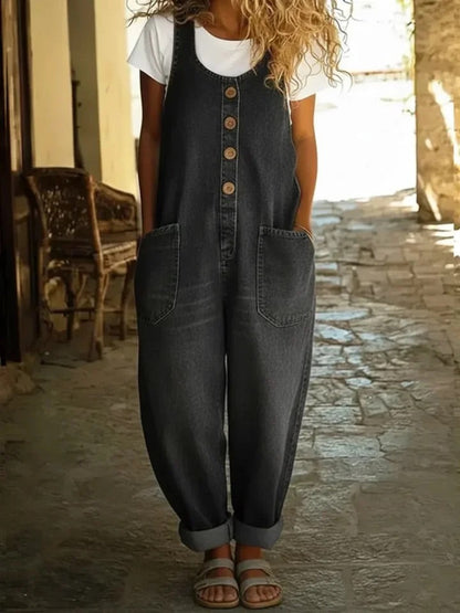 Sára - Vintage overal z opraného denimu